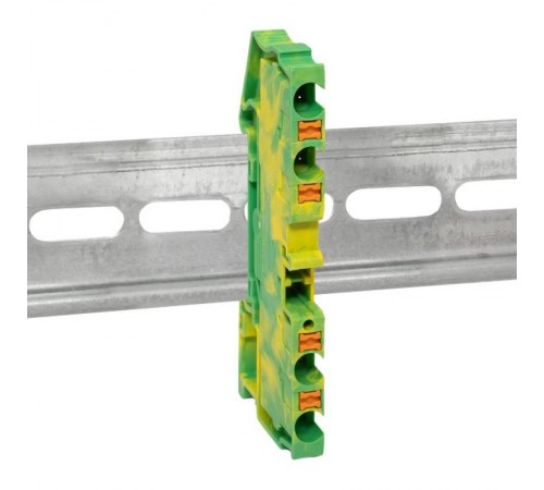 Клеммная колодка пружинная 4 Push-in 4 вывода земля PIT-4-4-pe  EKF