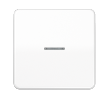 Одинарная клавиша с окошком для балансирных механизмов выключателей (кнопок), в комплекте с CD90HP (крепежный элемент), возможно IP44; дюропласт; белы