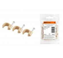 Скоба 6мм круглая пластиковая (сосна) (50шт)  SQ0514-0091  TDM