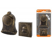 Звонок беспроводной на батарейках ЗББ-11/5-32М бронза (32 мелодии, кнопка IP30, 3х1,5В АА)  SQ1901-0029  TDM