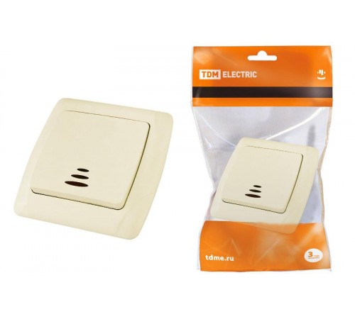 Выключатель 1 кл. с подсветкой 10А сл. кость "Онега"   SQ1805-0033  TDM