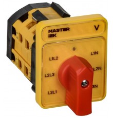 Переключатель кулачковый стандартная рукоятка 16А схема 66  MI-CS10-016-066  IEK