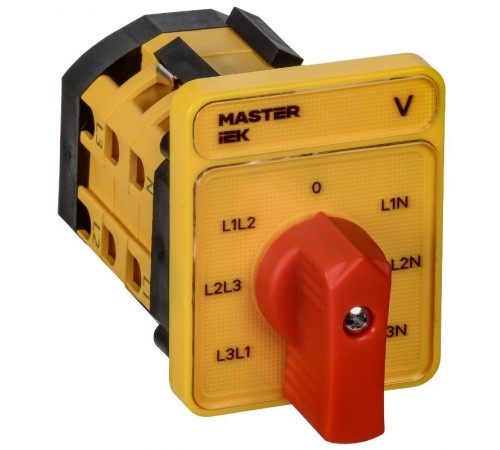 Переключатель кулачковый стандартная рукоятка 16А схема 66  MI-CS10-016-066  IEK