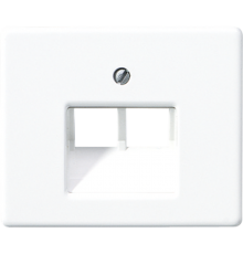 Крышка для сдвоенной телефонной и компьютерной розетки UAE; белая  SL569-2UAWW  Jung