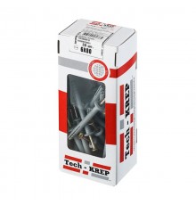 Дюбель-гвоздь 6х80 гриб. манжета (полипропилен) (30 шт) - коробка с ок ( 0,219 кг)  112713  Tech-KREP