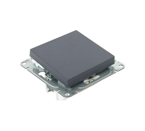 Механизм выключателя, одноклавишный, кнопочный, графит Эпика  UP1-SWG-13 EKF