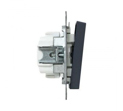 Механизм выключателя, одноклавишный, кнопочный, графит Эпика  UP1-SWG-13 EKF