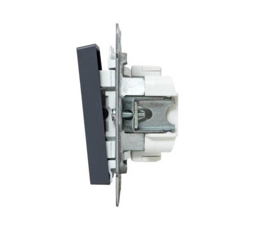 Механизм выключателя, одноклавишный, кнопочный, графит Эпика  UP1-SWG-13 EKF