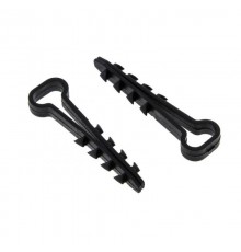 Дюбель-хомут для плоского кабеля (5-8мм) нейлон черный (100шт.) EKF PROxima  plc-nccf-5x8b  EKF