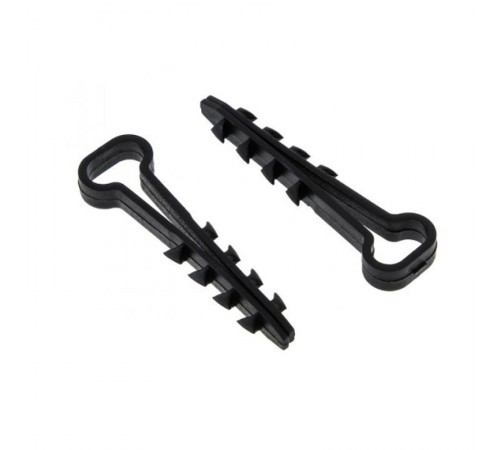 Дюбель-хомут для плоского кабеля (5-8мм) нейлон черный (100шт.) EKF PROxima  plc-nccf-5x8b  EKF