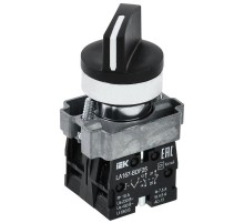 Переключатель LA167-BDF25 2 полож. 1з+1р черный  BSW20-BDF25-3-24-67-2-K02  IEK