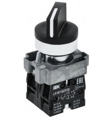 Переключатель LA167-BDF25 2 полож. 1з+1р черный  BSW20-BDF25-3-24-67-2-K02  IEK