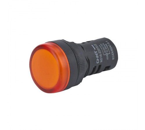 Индикатор ND16-22DS/2C оранжевый, компактный, встр. резистор, IP65 АС/DC24В (R)  828117  CHINT