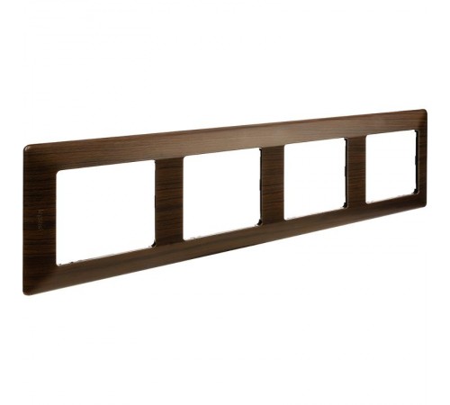Valena LIFE Темное дерево Рамка 4-ая  754174  Legrand