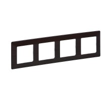 Valena LIFE Темное дерево Рамка 4-ая  754174  Legrand