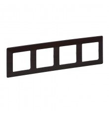 Valena LIFE Темное дерево Рамка 4-ая  754174  Legrand