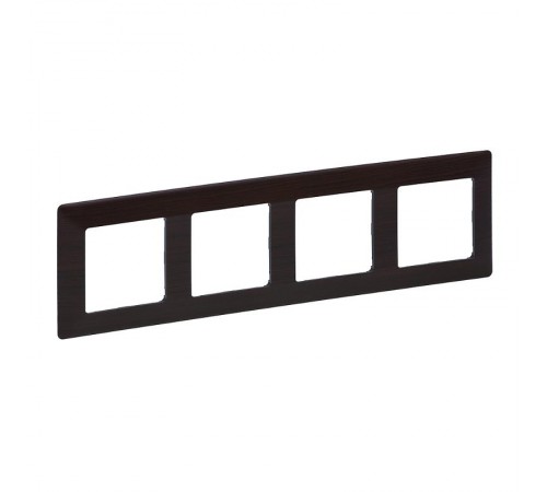 Valena LIFE Темное дерево Рамка 4-ая  754174  Legrand