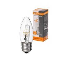 Лампа галогенная "Свеча" прозрачная 42 Вт-230 В-Е27  SQ0341-0097  TDM