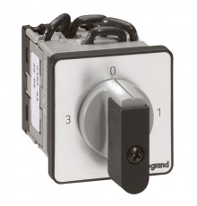 Трехпозиционный переключатель с положением ''0'' - PR 12 - 2П - 6 контактов - крепление на дверце  027503  Legrand