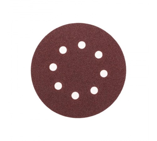 Диск абразивный на ворсовой основе, на липучке, перфорированный, P80, 125мм, 10 шт.  KR-91-1166  Kranz