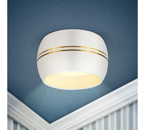 Светильник встраиваемый точечный алюминиевый MR16, KL81 WH/GD белый/хром (40/960)  Б0049010  ЭРА