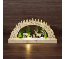 Деревянная фигурка с подсветкой Семейство оленей 30х5х15,7 см  504-026  NEON-NIGHT