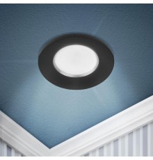 Светильник встраиваемый алюминиевый  KL107 BK/SL MR16 GU5.3 черный серебро  Б0061098  ЭРА