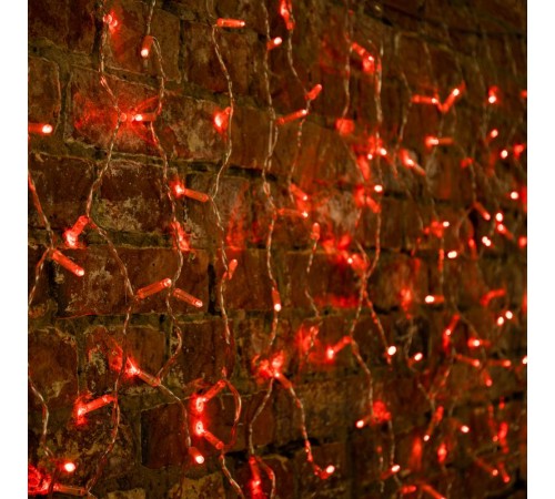 Гирлянда "Светодиодный Дождь"  2x0,8м, прозрачный провод, 230 В, диоды Красные, 160 LED  235-102  NEON-NIGHT