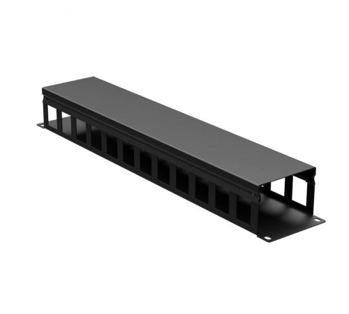 Кабельный органайзер с крышкой 2U, глубина 60 мм, для 19" IT-корпусов ДКС серии STI/CQE, RAL9005  R5CP1962HEB  DKC