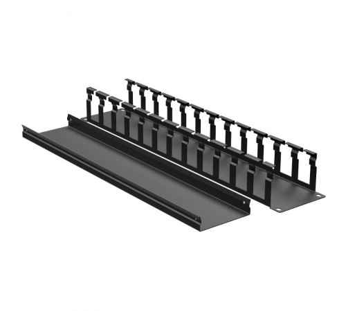 Кабельный органайзер с крышкой 2U, глубина 60 мм, для 19" IT-корпусов ДКС серии STI/CQE, RAL9005  R5CP1962HEB  DKC