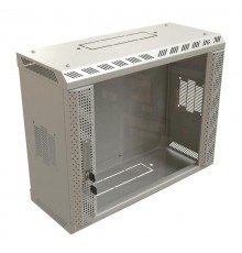 TWS-2225-GP-RAL7035 Шкаф настенный19-дюймовый (19"), 22U,1086х600х250, со стеклянной дверью, несъемные боковые панели (собранный)  480610  Hyperline