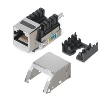 WR-KJ-RJ45-C5E-SH-90 Вставка Keystone Jack RJ-45, 90 градусов, кат., 5e, экран.,, заделка тип 110  505213  WRLine