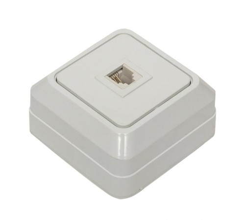 Розетка Phone 1-мест. бел. Рим EKF PROxima  ENT01-034-10  EKF