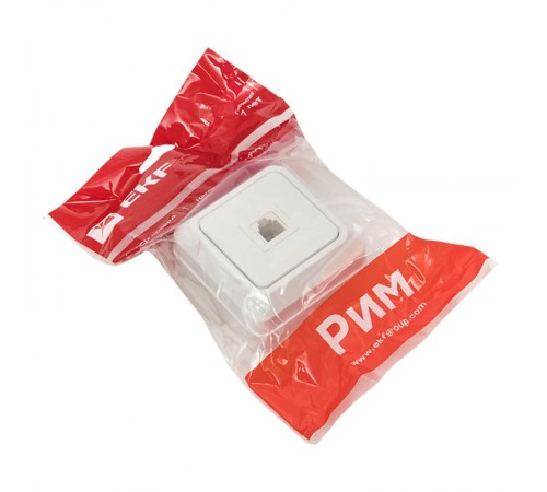 Розетка Phone 1-мест. бел. Рим EKF PROxima  ENT01-034-10  EKF