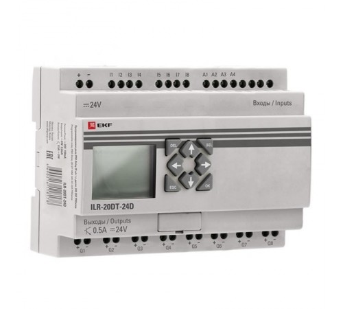 Программируемое реле 20 в/в т с диспл. 24В PRO-Relay EKF PROxima  ILR-20DT-24D  EKF