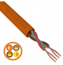 Кабель огнестойкий REXANT КПСнг(А)-FRHF 2x2x0,50 мм, бухта 200 м 01-4923  REXANT