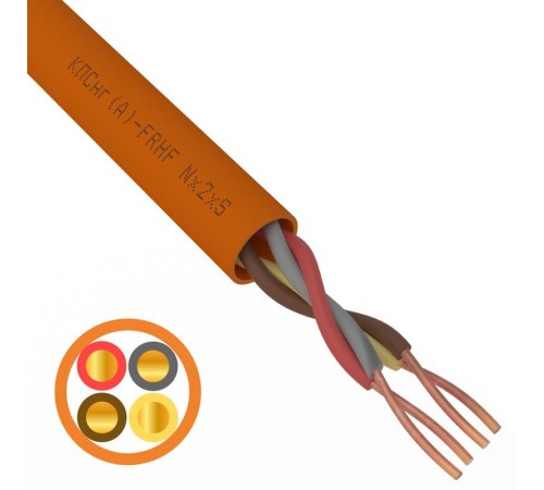 Кабель огнестойкий REXANT КПСнг(А)-FRHF 2x2x0,75 мм, бухта 200 м 01-4924  REXANT