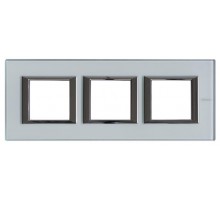 Рамка 2х3П 71мм горизонтальная Крист.стекло Axolute  HA4802M3HVKA  Legrand