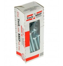 Болт DIN933 с шестигранной головкой оцинк. М6х80 (40 шт) - коробка с ок. Tech-Kr ( 0,653 кг)  126504  Tech-KREP