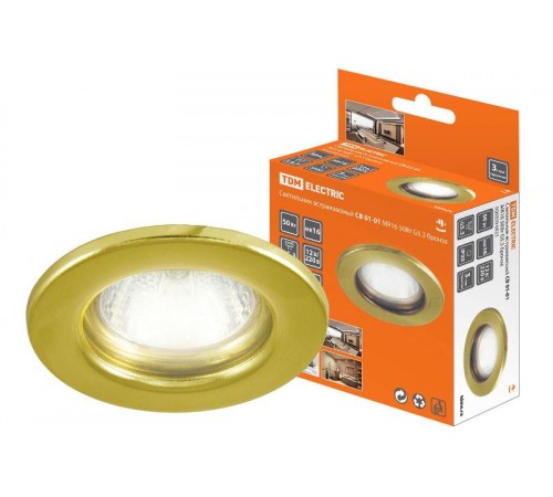 Светильник точечный встраиваемый под лампу СВ 01-01 MR16 50Вт G5.3 бронза  SQ0359-0023  TDM