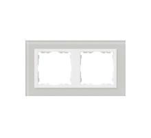 Simon 82 Рамка декоративная, 2 поста, S82 Nature, Стекло, натуральный-белый  82627-60  Simon