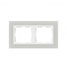 Simon 82 Рамка декоративная, 2 поста, S82 Nature, Стекло, натуральный-белый  82627-60  Simon