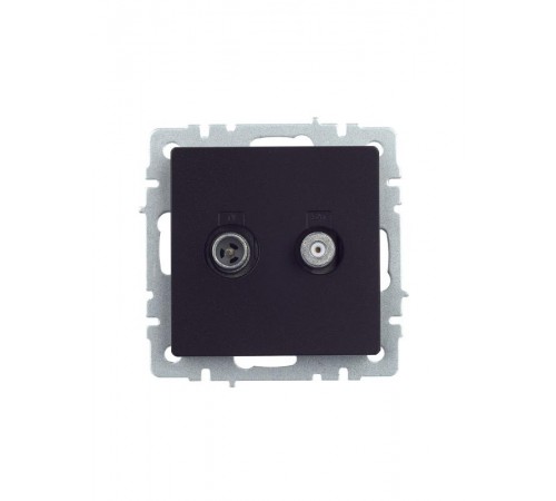 BRITE Розетка двойная TV+SAT РТВ/РСп12-БрЧ черный   BR-AF20-O-K02  IEK