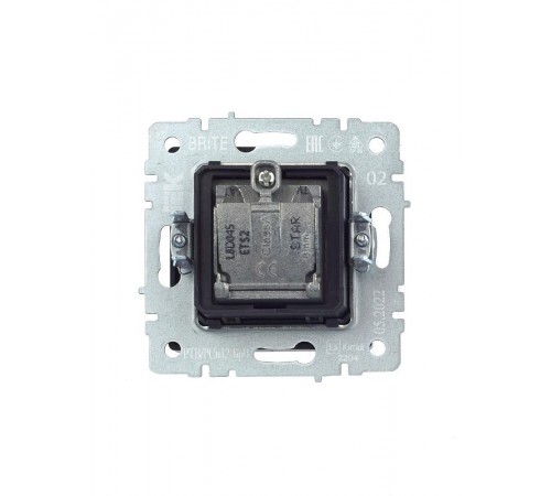 BRITE Розетка двойная TV+SAT РТВ/РСп12-БрЧ черный   BR-AF20-O-K02  IEK