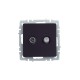 BRITE Розетка двойная TV+SAT РТВ/РСп12-БрЧ черный   BR-AF20-O-K02  IEK