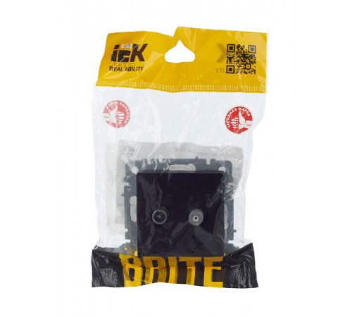 BRITE Розетка двойная TV+SAT РТВ/РСп12-БрЧ черный   BR-AF20-O-K02  IEK