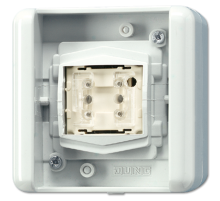 KNX/EIB выключатель\кнопка, 2 позиционная, для накладного монтажа с BCU  8471.02LEDW  Jung