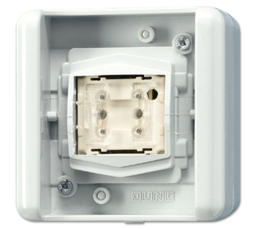 KNX/EIB выключатель\кнопка, 2 позиционная, для накладного монтажа с BCU  8471.02LEDW  Jung