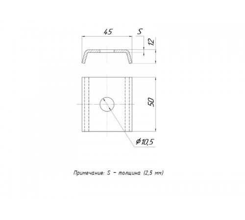 STRUT-пластина 1 отверстие HDZ  stp1-HDZ  EKF