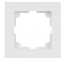 Рамка для розеток и выключателей Intro Accent 6-501-01М на 1 пост, СУ, белый матовый  Б0063730  Intro